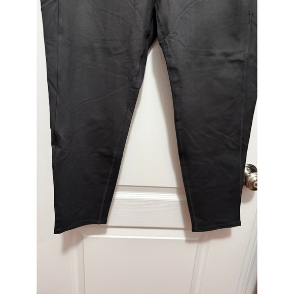 MTA Sport Womens Black Activewear Leggings Plus Size 2X Zipper Pocket Athleisure - Picture 3 of 12